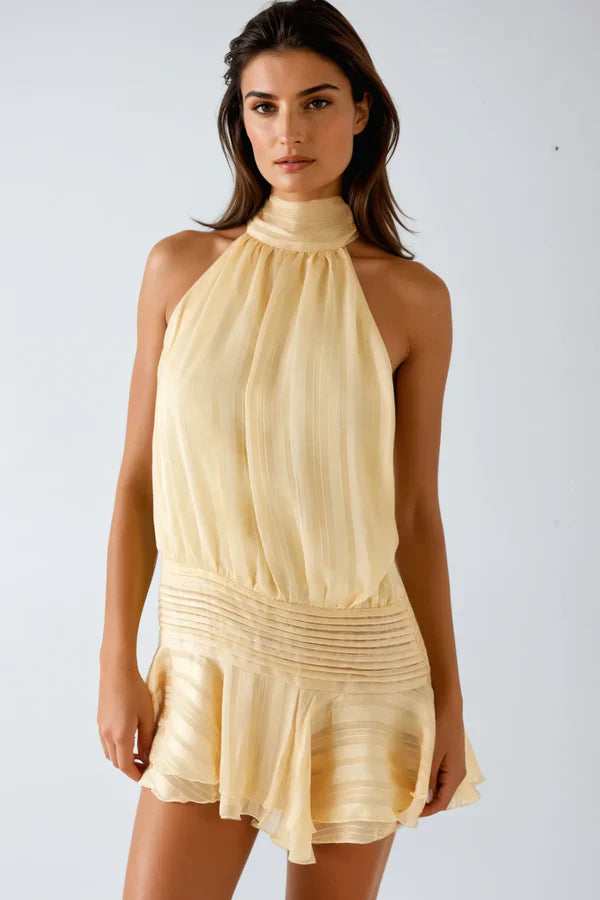 Vestido Mini Elegante com Babados
