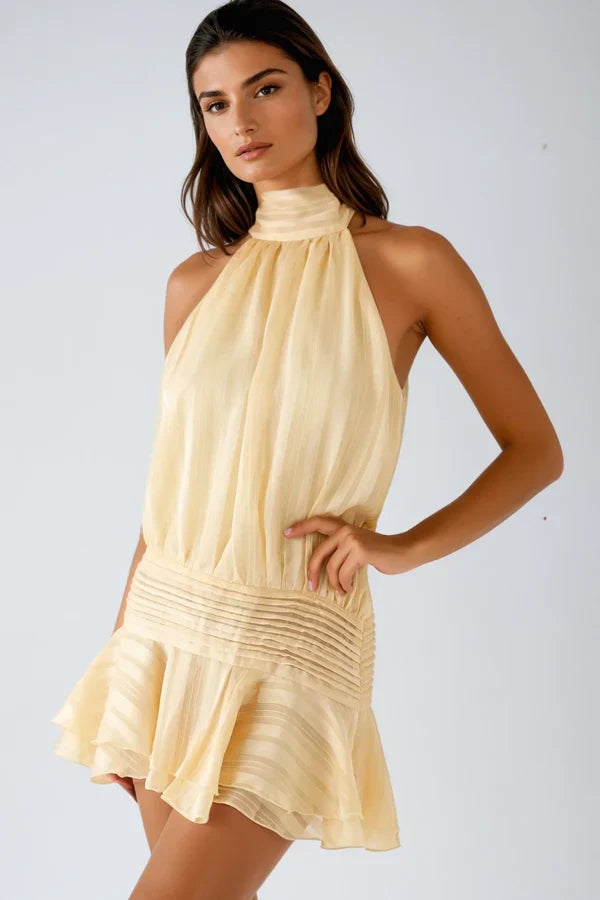 Vestido Mini Elegante com Babados