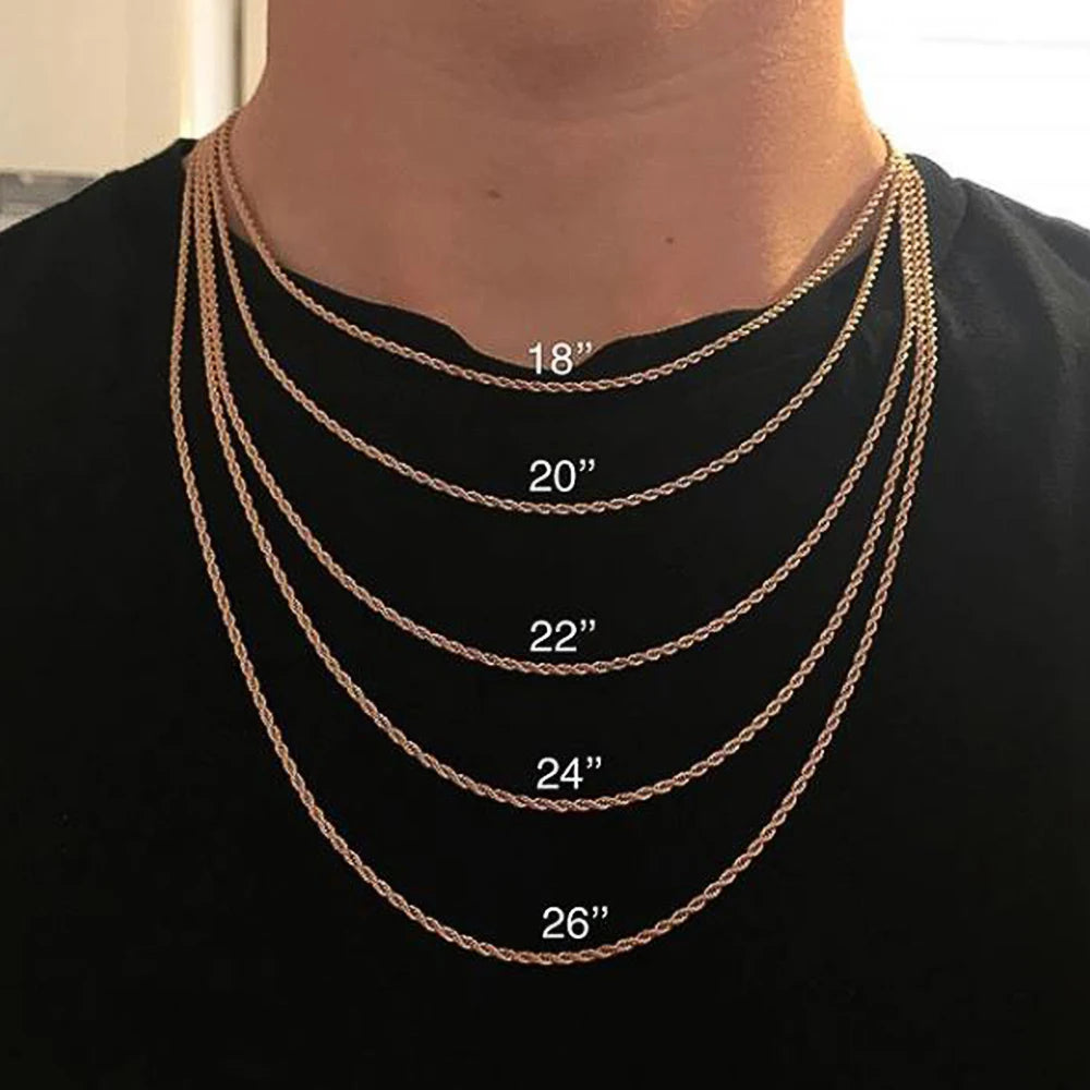 3MM Colar Vortex - Ouro 18K
